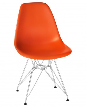 Стул обеденный DOBRIN DSR, ножки хром, цвет оранжевый (O-02) в Игриме - igrim.ok-mebel.com | фото