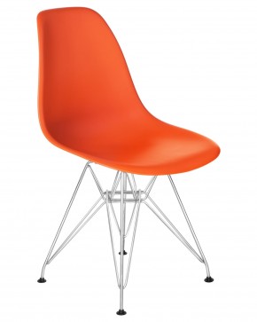 Стул обеденный DOBRIN DSR, ножки хром, цвет оранжевый (O-02) в Игриме - igrim.ok-mebel.com | фото 2
