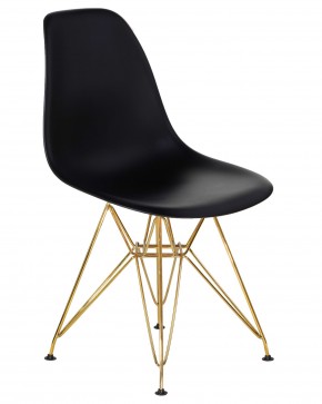 Стул обеденный DOBRIN DSR, ножки золотые, цвет чёрный (B-03) в Игриме - igrim.ok-mebel.com | фото 2