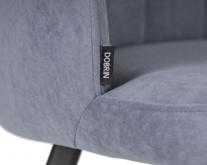 Стул обеденный DOBRIN NAOMI, ЭМАЛЬ ЧЕРНЫЙ МУАР велюр Catania Steel в Игриме - igrim.ok-mebel.com | фото 7
