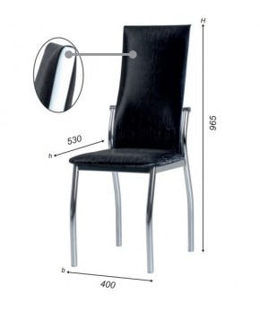 Стул Пекин А1.10-05 со вставкой (двухцветный) (Стандарт) хром/кожзам (4 шт.) в Игриме - igrim.ok-mebel.com | фото 2