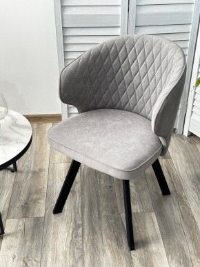 Стул SKAT 360 град. поворот. B22 Серый, велюр / черный каркас, М-City в Игриме - igrim.ok-mebel.com | фото 3