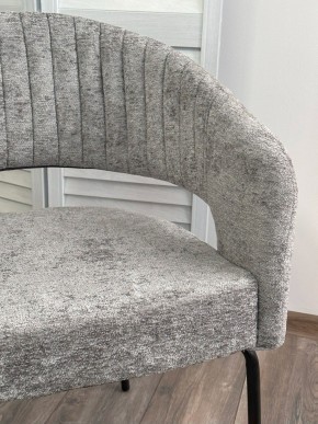 Стул SNUG 3018-17 серый, шенилл / черный каркас, ®DISAUR в Игриме - igrim.ok-mebel.com | фото 4