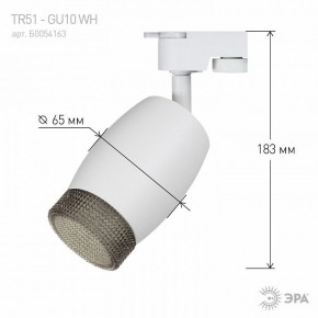 Светильник на штанге Эра  TR51 - GU10 WH в Игриме - igrim.ok-mebel.com | фото 4