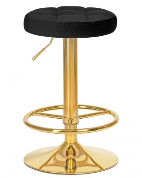Табурет барный DOBRIN BRUNO GOLD, черный велюр (MJ9-101) в Игриме - igrim.ok-mebel.com | фото 3