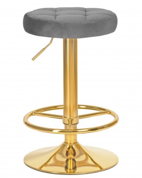 Табурет барный DOBRIN BRUNO GOLD, серый велюр (MJ9-75) в Игриме - igrim.ok-mebel.com | фото