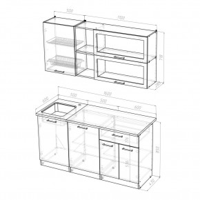 ТАТЬЯНА Кухонный гарнитур Стандарт (1600 мм ) в Игриме - igrim.ok-mebel.com | фото 2