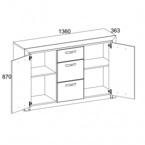 Тумба 2D3S, OLIVIA, цвет вудлайн крем/дуб анкона в Игриме - igrim.ok-mebel.com | фото 2