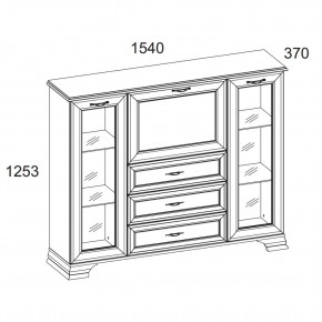 Тумба 2V1D3S, TIFFANY, цвет вудлайн кремовый в Игриме - igrim.ok-mebel.com | фото 2