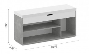 Тумба для обуви Аризона с нишей Ателье светлый/Белый (Вайт) в Игриме - igrim.ok-mebel.com | фото 2