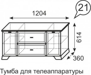 Тумба для телеаппаратуры Венеция 21 бодега в Игриме - igrim.ok-mebel.com | фото 3