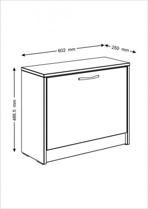 Тумба ОРИОН с одной полкой для обуви, цвет белый в Игриме - igrim.ok-mebel.com | фото 3