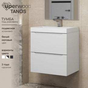 Тумба под раковину Uperwood Tanos 100 см, подвесная, белая матовая в Игриме - igrim.ok-mebel.com | фото 4