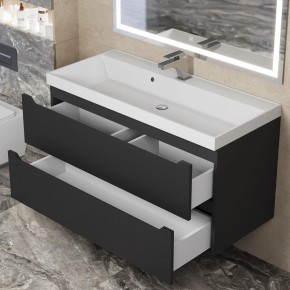 Тумба под раковину Uperwood Tanos 100 см, подвесная, черная матовая в Игриме - igrim.ok-mebel.com | фото 10
