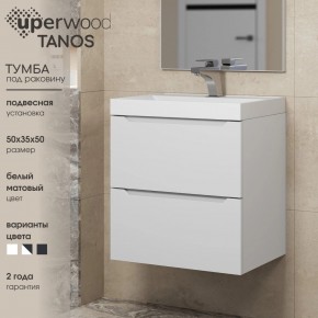 Тумба под раковину Uperwood Tanos 50 см, подвесная, белая матовая в Игриме - igrim.ok-mebel.com | фото 6