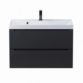 Тумба под раковину Uperwood Tanos 80 см, подвесная, черная матовая в Игриме - igrim.ok-mebel.com | фото 8