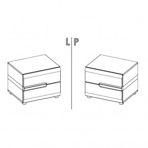 Тумба прикроватная 2S/TYP 96, LINATE ,цвет белый/сонома трюфель в Игриме - igrim.ok-mebel.com | фото 4