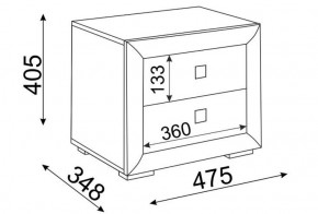 Тумба прикроватная Глэдис М30 (ЯШС/Белый) в Игриме - igrim.ok-mebel.com | фото 2