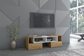 Тумба раздвижная (ЛДСП дуб крафт золотой/белый) в Игриме - igrim.ok-mebel.com | фото 3