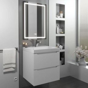 Тумба с раковиной Uperwood Tanos 50 см, подвесная, белая матовая в Игриме - igrim.ok-mebel.com | фото