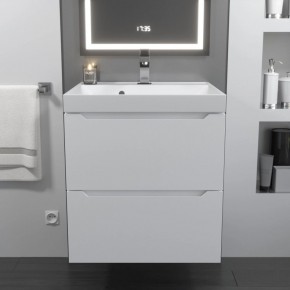 Тумба с раковиной Uperwood Tanos 50 см, подвесная, белая матовая в Игриме - igrim.ok-mebel.com | фото 10