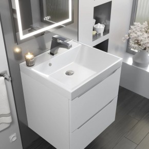 Тумба с раковиной Uperwood Tanos 50 см, подвесная, белая матовая в Игриме - igrim.ok-mebel.com | фото 9
