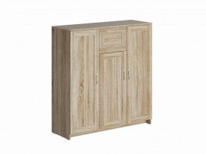 Тумба СИРИУС трехдверная с одним ящиком, цвет Дуб Сонома в Игриме - igrim.ok-mebel.com | фото