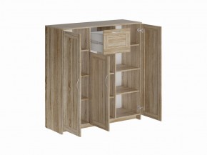 Тумба СИРИУС трехдверная с одним ящиком, цвет Дуб Сонома в Игриме - igrim.ok-mebel.com | фото 2