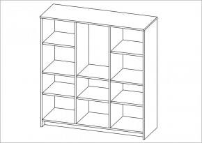 Тумба СИРИУС трехдверная с одним ящиком, цвет Дуб Сонома в Игриме - igrim.ok-mebel.com | фото 3
