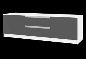Тумба ТВ большая Парус (Белый/Графит) в Игриме - igrim.ok-mebel.com | фото 4