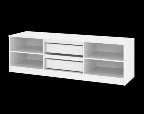 Тумба ТВ большая Парус (Белый/Графит) в Игриме - igrim.ok-mebel.com | фото 5