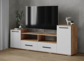 Тумба ТВ Парус-2 дуб крафт золотой/белый в Игриме - igrim.ok-mebel.com | фото