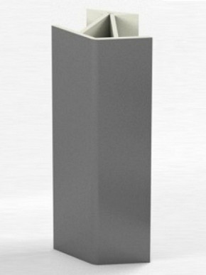 Угловое соединение для цоколя 135 гр. h100 мм (Алюминий, Белый, Черный, Сонома) в Игриме - igrim.ok-mebel.com | фото