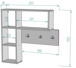 Вешалка настенная для одежды V28 в Игриме - igrim.ok-mebel.com | фото 2