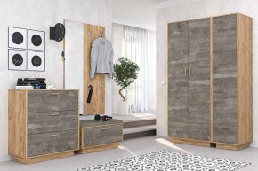 Вешалка с зеркалом Эго ВЗ-1 дуб крафт золотой в Игриме - igrim.ok-mebel.com | фото 2