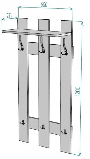 Вешалка V2 в Игриме - igrim.ok-mebel.com | фото 2