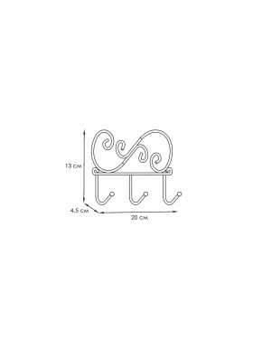 ВН 275 Ч Вешалка настенная "Кружева 3" Черный в Игриме - igrim.ok-mebel.com | фото 2