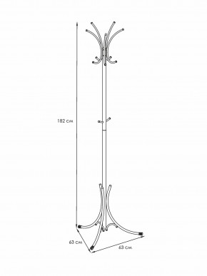 ВНП 17 Ч Вешалка-стойка №3 "Корона" Черный в Игриме - igrim.ok-mebel.com | фото 2