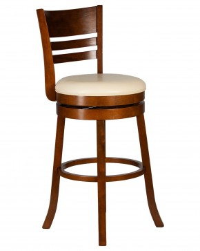 Вращающийся полубарный стул DOBRIN WILLIAM COUNTER, шоколад, кремовый в Игриме - igrim.ok-mebel.com | фото