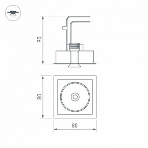 Встраиваемый светильник Arlight CL-SIMPLE-S80x80-9W Warm3000 (BK, 45 deg) 028149 в Игриме - igrim.ok-mebel.com | фото 9