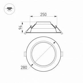 Встраиваемый светильник Arlight CYCLONE 022526(2) в Игриме - igrim.ok-mebel.com | фото 6