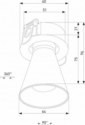 Встраиваемый светильник Elektrostandard Bell 25097/LED 8W 3000K белый в Игриме - igrim.ok-mebel.com | фото 5