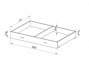 Ящик для металлических кроватей 120*190 (Венге) в Игриме - igrim.ok-mebel.com | фото 2